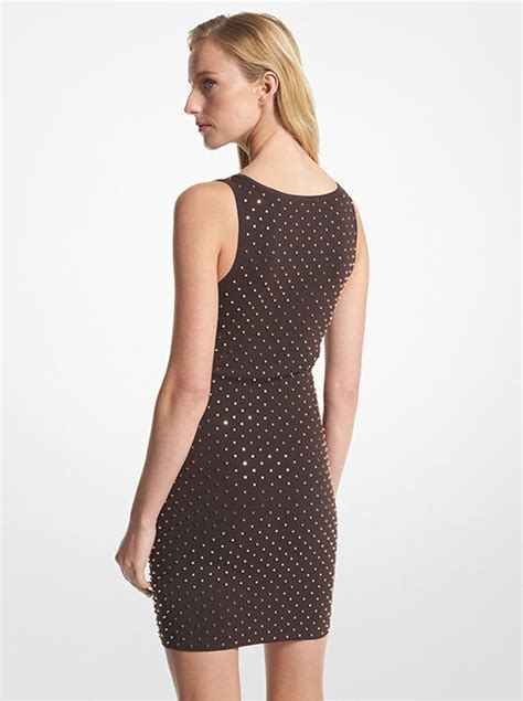 michael kors studded stretch knit dress|Michael Kors bodycon dress.